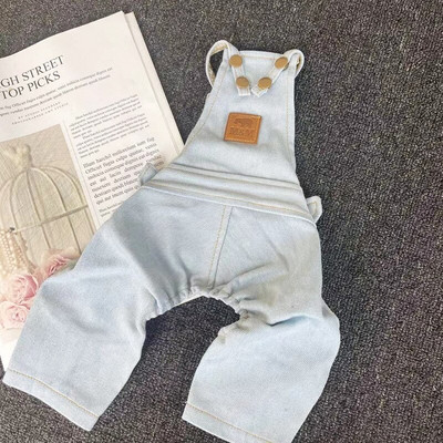 Madingi šunų drabužiai Džinsiniai džinsai Suknelė Kombinezonas Paltas Striukė berniukui Mergaitei Šuns Drabužiai Pora Gyvūnų Prancūzų Buldogo Aprangos Kombinezonai