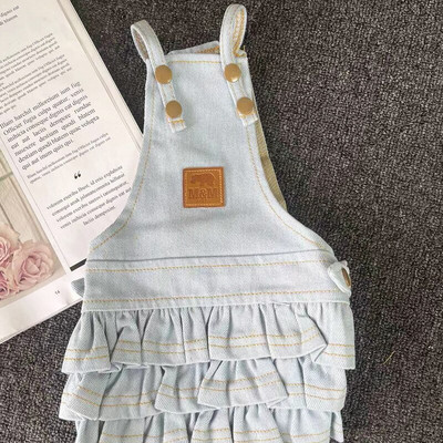 Madingi šunų drabužiai Džinsiniai džinsai Suknelė Kombinezonas Paltas Striukė berniukui Mergaitei Šuns Drabužiai Pora Gyvūnų Prancūzų Buldogo Aprangos Kombinezonai