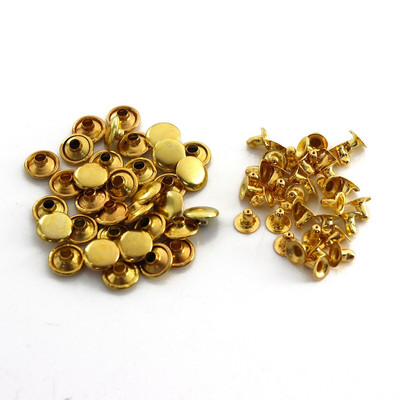 100 seturi de nituri din metal cu un singur capac, 3 mm ~ 10 mm, nituri rotunde pentru artizanat din piele, geantă, curea, îmbrăcăminte, pălărie, pantofi, guler pentru animale de companie