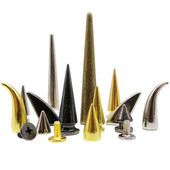 10 rinkinių Metal Decor Punk Bullet Sharp Spike Cone Atsukamas atgal Kniedės Stud Taškas Nagas "Pasidaryk pats" Odinis krepšys Diržas Drabužiai Striukė Batai