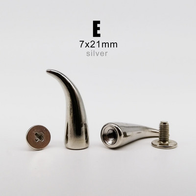 10 rinkinių Metal Decor Punk Bullet Sharp Spike Cone Atsukamas atgal Kniedės Stud Taškas Nagas "Pasidaryk pats" Odinis krepšys Diržas Drabužiai Striukė Batai