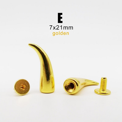 10 rinkinių Metal Decor Punk Bullet Sharp Spike Cone Atsukamas atgal Kniedės Stud Taškas Nagas "Pasidaryk pats" Odinis krepšys Diržas Drabužiai Striukė Batai