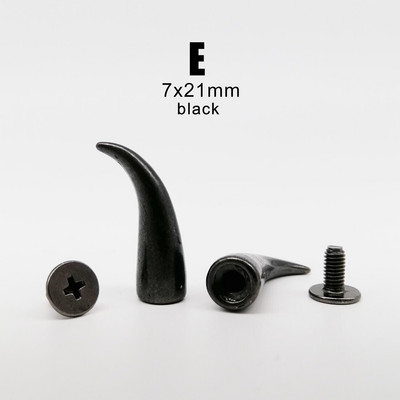 10 rinkinių Metal Decor Punk Bullet Sharp Spike Cone Atsukamas atgal Kniedės Stud Taškas Nagas "Pasidaryk pats" Odinis krepšys Diržas Drabužiai Striukė Batai