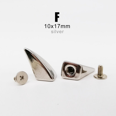 10 rinkinių Metal Decor Punk Bullet Sharp Spike Cone Atsukamas atgal Kniedės Stud Taškas Nagas "Pasidaryk pats" Odinis krepšys Diržas Drabužiai Striukė Batai