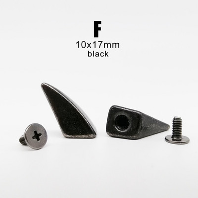 10 rinkinių Metal Decor Punk Bullet Sharp Spike Cone Atsukamas atgal Kniedės Stud Taškas Nagas "Pasidaryk pats" Odinis krepšys Diržas Drabužiai Striukė Batai