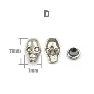 Craniu cruce oase Nituri Spike Știfturi Pete Nailhead Punk Rock DIY Artizanat din piele pentru îmbrăcăminte Geanta pantofi Piese de îmbrăcăminte Accesorii