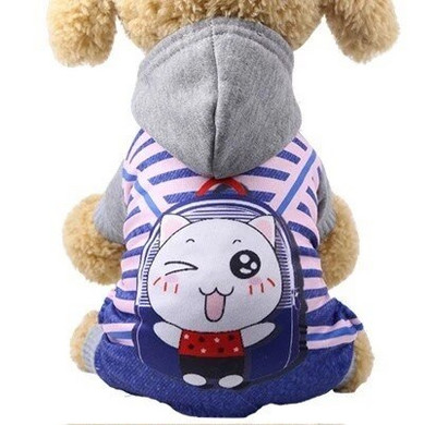 Nové zimné teplé oblečenie pre psov, oblečenie pre domáce zvieratá, obleky, kreslená bunda, oblečenie, mikina s kapucňou pre malé psy, čivava, yorkshirský teriér GGC34