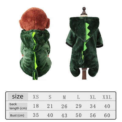Costum de dinozaur Haine pentru animale de companie Costum pentru câini de modă Costum pentru câini Haine pentru pisici pentru animale de companie Accesoriu Cosplay Moda universal pentru animale de companie Rechizite pentru câini