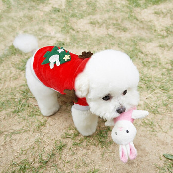 Φθινοπωρινά ρούχα για κατοικίδια χειμωνιάτικα φανέλα Ζεστά παλτό για σκύλους Ρούχα για σκύλους Στολή Χριστουγεννιάτικων ενδυμάτων γατούλα κουταβιού Πρωτοχρονιά