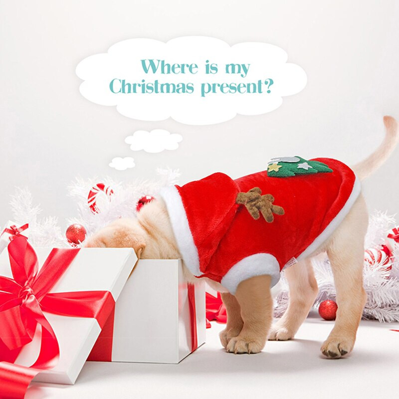 Есен Зима Дрехи за домашни любимци Фланел Топло фестивално палто Дрехи за кучета Котка Лос Костюм Коледни дрехи Коте Кученца Новогодишни тоалети