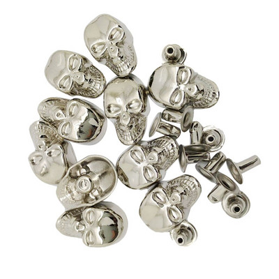 10 σετ Skull Rivets Studs Buttons Punk Rock for DIY Spikes Δερμάτινη τσάντα παπούτσια Ζώνες Βραχιόλι Διακοσμητικά μέρη