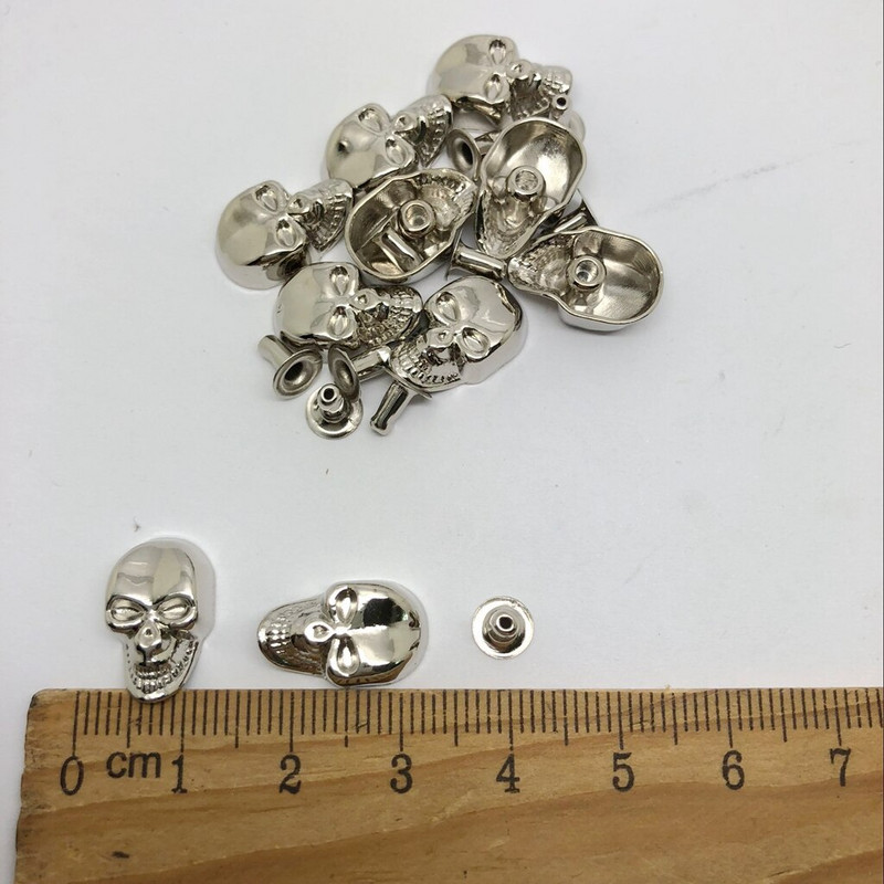 10 seturi craniu nituri crani butoane punk rock pentru bricolaj țepi geanta piele pantofi curele brățări piese de decorare