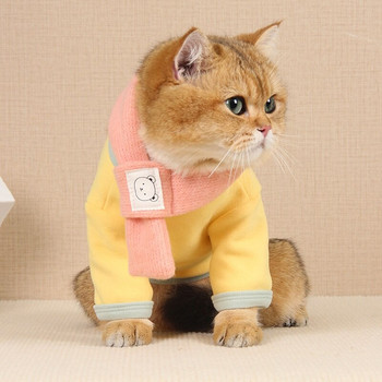 Ρούχα για κουτάβι Ρούχα για γάτες Ρούχα για σκύλους Ρούχα για κατοικίδια Πουλόβερ με κασκόλ