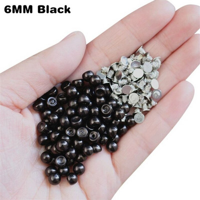 50Komplektid 6MM/8MM Värvi imitatsioon Pärlite needid Naastud DIY Pulmakaunistused Neetid Pärlid Rõivased Nahast kingad Aksessuaarid Helmed Naelud