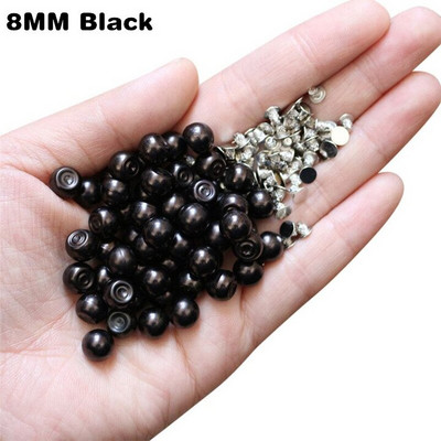 50Komplektid 6MM/8MM Värvi imitatsioon Pärlite needid Naastud DIY Pulmakaunistused Neetid Pärlid Rõivased Nahast kingad Aksessuaarid Helmed Naelud