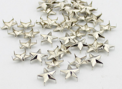 100 tk 15 mm Pentagram Candy Colors Tähtneedid Nahast käsitööks Naastud küünistega Naelhead Punk Rock Spike Aksessuaarid