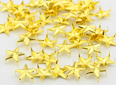 100 tk 15 mm Pentagram Candy Colors Tähtneedid Nahast käsitööks Naastud küünistega Naelhead Punk Rock Spike Aksessuaarid