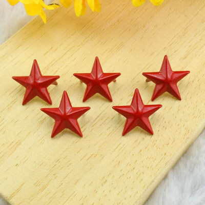 100 tk 15 mm Pentagram Candy Colors Tähtneedid Nahast käsitööks Naastud küünistega Naelhead Punk Rock Spike Aksessuaarid