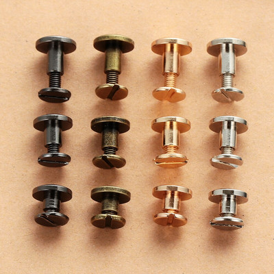 10Pcs Strap Rivets Screw Solid Nail Bolt Round Head Screws Clothes/Bag/Shoes Cloth Button Brass Nail Sewing Accessories