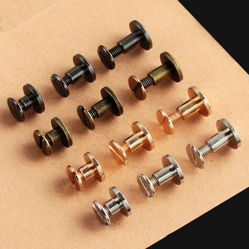 10 vnt. dirželio kniedės Sraigtas tvirtas vinis varžtas apvalios galvutės varžtai Drabužiai/krepšys/batai Audinys mygtukas žalvario nagų siuvimo priedai