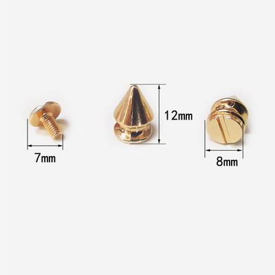 20tk/komplekt 8*12mm Bullet Rivet Fashion Metal Punk Rock värvilised naelad ja naastud needid nahast isetegemise tarvikute jaoks