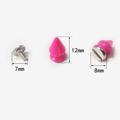 20tk/komplekt 8*12mm Bullet Rivet Fashion Metal Punk Rock värvilised naelad ja naastud needid nahast isetegemise tarvikute jaoks