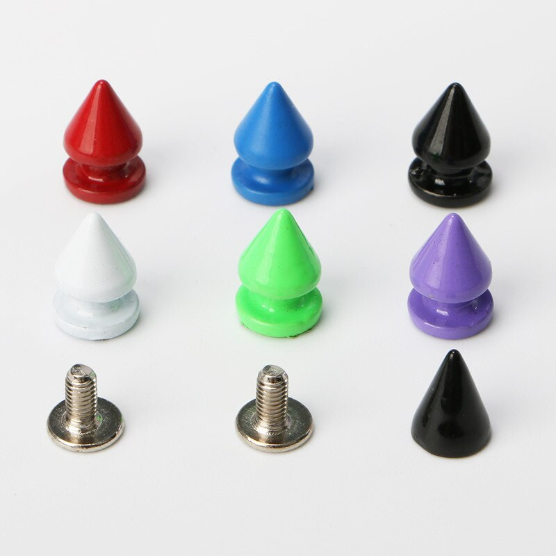 20tk/komplekt 8*12mm Bullet Rivet Fashion Metal Punk Rock värvilised naelad ja naastud needid nahast isetegemise tarvikute jaoks