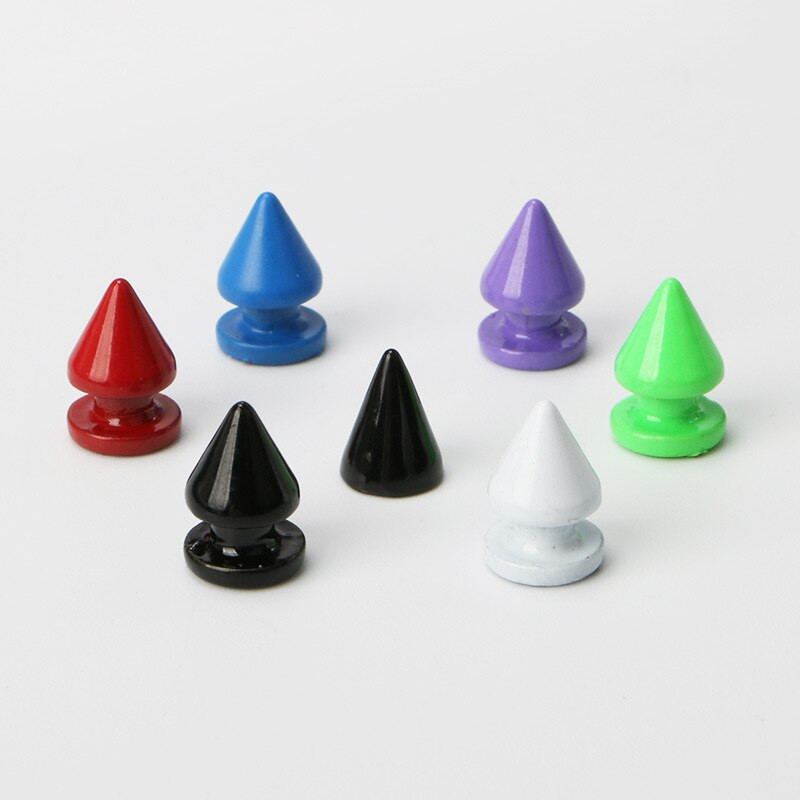 20tk/komplekt 8*12mm Bullet Rivet Fashion Metal Punk Rock värvilised naelad ja naastud needid nahast isetegemise tarvikute jaoks