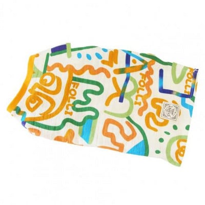 Priedušné bavlnené tričko pre domáce zvieratá s graffiti dizajnom, obojstranné tričko na jar