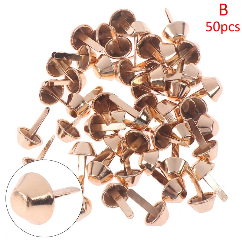 50 tk/partii pronks-hõbe kullatud metallist käsitöö rahakott jalad needid naastud rahakoti jaoks Käekott Punk rock needid kott nahk isetegemine