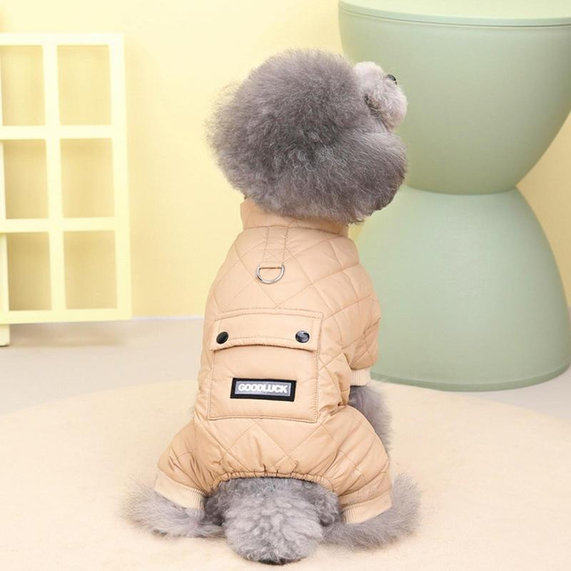 Зимно палто за кучета Четири крака Памучни палта за кучета Удобни и меки Дрехи за домашни любимци За фотография Парти Ежедневно облекло Пътуване и