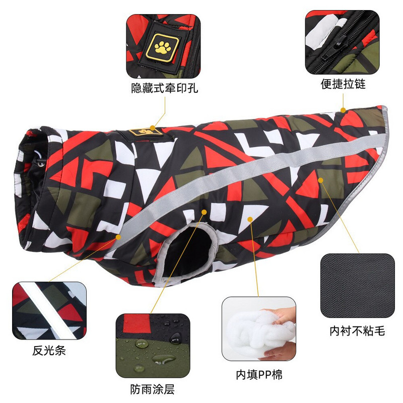 Zimné oblečenie pre domáce zvieratá, európsky a americký štýl, bavlnený kabát pre domáce zvieratá, zahustená teplá bunda pre psov, oblečenie pre stredné a veľké psy