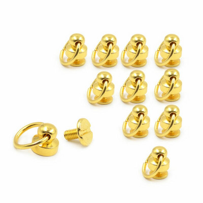 20 tk 9mm metallist täisnupuga O rõngas ümmargune peatapp Screwback Nahk Craft Nael Rivet Craft telefoniümbrise dekoor Aksessuaarid.