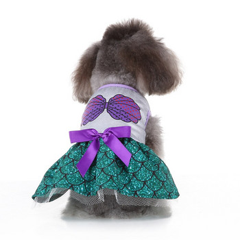 Γοργόνα Κοστούμι για κατοικίδια Προμήθειες για σκύλους Ρούχα για αποκριές Αστεία εναλλακτικά ρούχα για κατοικίδια Εξατομικευμένη στολή Ρούχα για κατοικίδια