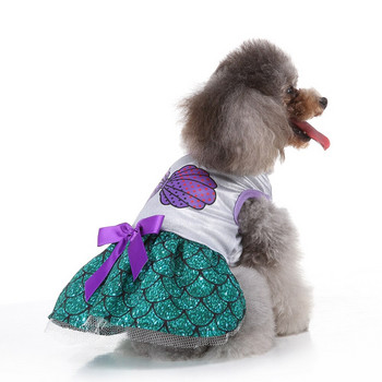 Γοργόνα Κοστούμι για κατοικίδια Προμήθειες για σκύλους Ρούχα για αποκριές Αστεία εναλλακτικά ρούχα για κατοικίδια Εξατομικευμένη στολή Ρούχα για κατοικίδια