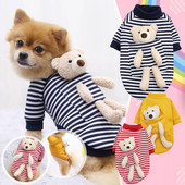 Haine pentru animale de companie, toamnă iarnă, hanorac cald pentru cățeluș, pisicuță, drăguț de desene animate, câine, pisică, pulover, top cu buzunar, urs, animale de companie.