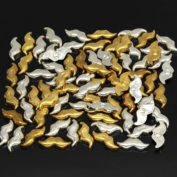 100 τμχ Μουστάκι CCB Πριτσίνια Χρυσά Ασημένια καρφιά για ρούχα Πλαστικά καρφιά για Δερμάτινα Πανκ Ρούχα Τσάντα Αξεσουάρ ραπτικής 18*7mm