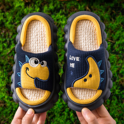 Domáce textilné papuče pre chlapcov s výšivkou