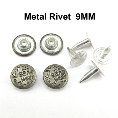 50TK 9MM vask pronksi toon teksakaunistus NEED Nööbid Õmblemine Riided Aksessuaarid Kott Sobib pükstele Needid MR-029