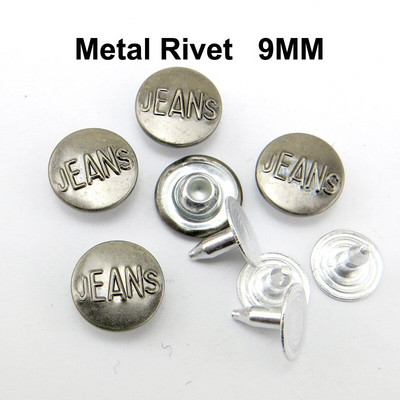 50TK 9MM vask pronksi toon teksakaunistus NEED Nööbid Õmblemine Riided Aksessuaarid Kott Sobib pükstele Needid MR-029