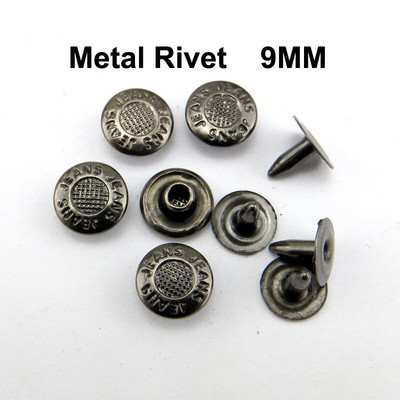 50TK 9MM vask pronksi toon teksakaunistus NEED Nööbid Õmblemine Riided Aksessuaarid Kott Sobib pükstele Needid MR-029