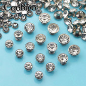 100 komplekti kivikristallneedid topeltkork-naastud DIY käsitöö riided kingakott Nahkkaunistus rõivaste õmblemine teemantpuurnael