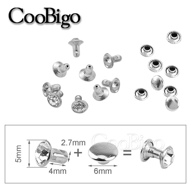 100 komplekti kivikristallneedid topeltkork-naastud DIY käsitöö riided kingakott Nahkkaunistus rõivaste õmblemine teemantpuurnael