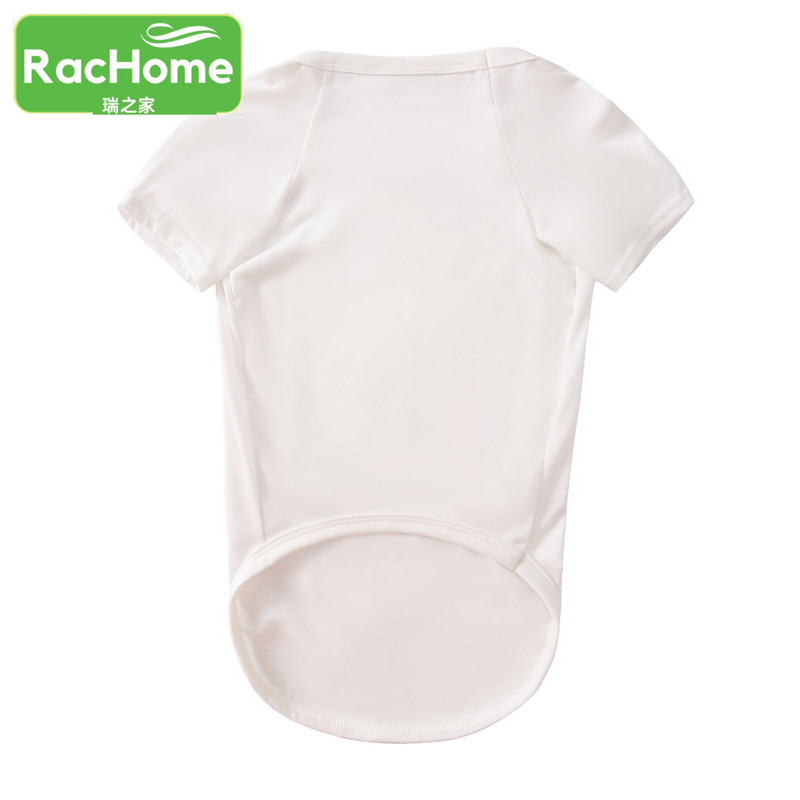 Sl Summer Puppy Blank Dog Shirt Дрехи Мека обикновена кучешка тениска + бандана лигавници Cat Bottoming Тениски Комплекти дрехи за малки кучета