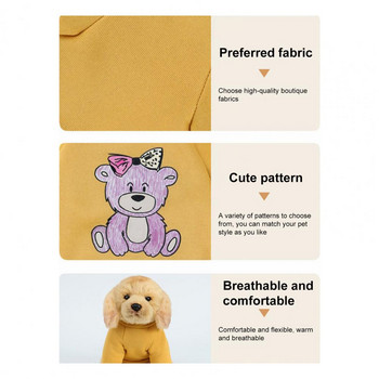 Ρούχα για κατοικίδια Μοτίβο κινουμένων σχεδίων Φόρεμα Φιλικό προς το δέρμα Κοστούμι φούτερ για χαριτωμένα κατοικίδια σκυλιά για χειμερινό φθινόπωρο Αξεσουάρ για κατοικίδια σκύλους