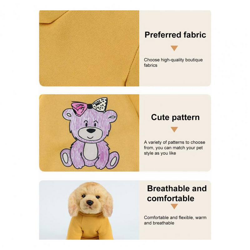 Drabužiai naminiams gyvūnėliams Animacinių filmų modelių apranga Odai tinka mielas naminių šunų megztinis kostiumas žiemai rudeninis šunų naminių gyvūnėlių priedai