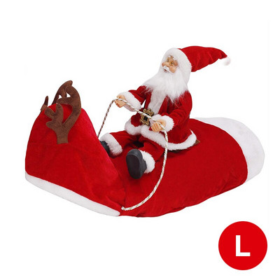 Коледни дрехи за домашни кучета Дрехи за езда на Дядо Коледа Коледен декор за домашни любимци Коледни разходки с кучета Екскурзии от първа необходимост