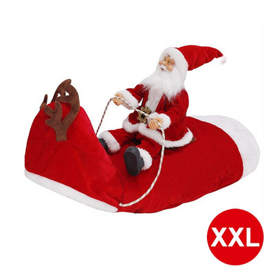 Коледни дрехи за домашни кучета Дрехи за езда на Дядо Коледа Коледен декор за домашни любимци Коледни разходки с кучета Екскурзии от първа необходимост