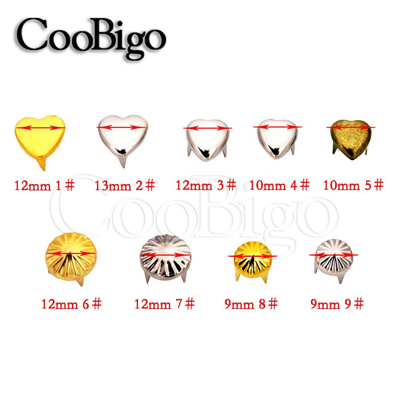 100 ks pazúrové nitovacie nity, hroty, kovové, rockové, punkové, kožené, DIY remeselné tašky, oblečenie, topánky, dekorácie odevov, doplnky