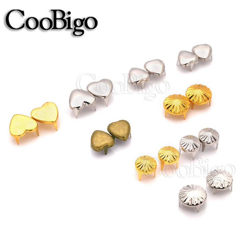 100 ks pazúrové nitovacie nity, hroty, kovové, rockové, punkové, kožené, DIY remeselné tašky, oblečenie, topánky, dekorácie odevov, doplnky